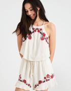 American Eagle Outfitters Ae Off-the-shoulder Ruffle Back Romper
