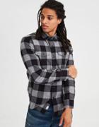 American Eagle Outfitters Ae Flannel Button-down Shirt