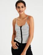 American Eagle Outfitters Ae Soft & Sexy Essential Ribbed Hook-and-eye Tank