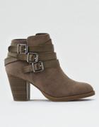 American Eagle Outfitters Ae Triple Buckle Heeled Bootie