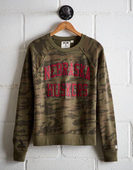 Tailgate Women's Nebraska Camo Fleece Sweatshirt