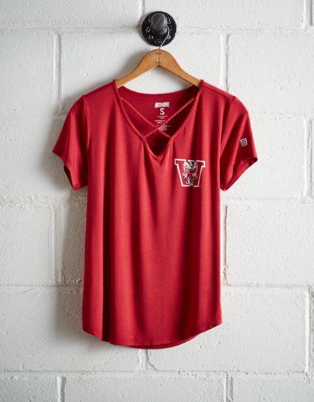 Tailgate Women's Wisconsin Cage Front Tee