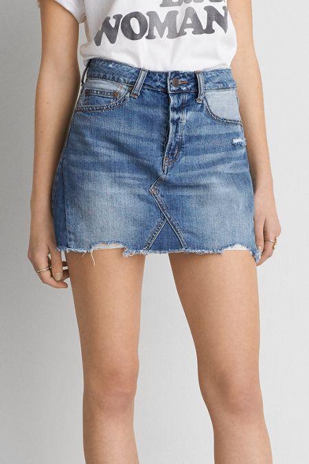 American Eagle Outfitters Ae Vintage Hi-rise Denim Skirt