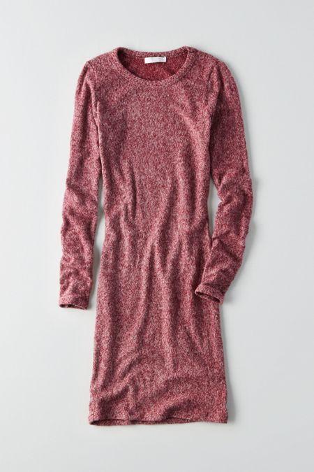 American Eagle Outfitters Don't Ask Why Long Sleeve Plush Bodycon Dress
