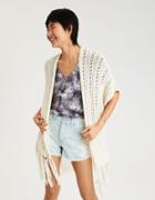 American Eagle Outfitters Ae Open Stitch Fringe Cardigan
