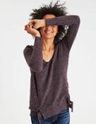 American Eagle Outfitters Ae Lace-up V-neck Jegging Pullover