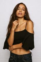 American Eagle Outfitters Don't Ask Why Flutter Crop Top