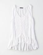 American Eagle Outfitters Ae Lace Up Shell Top