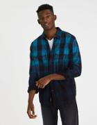 American Eagle Outfitters Ae Dip Dye Flannel Shirt