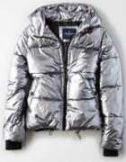 American Eagle Outfitters Ae Metallic Boxy Puffer Jacket
