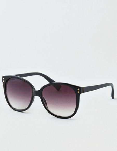 American Eagle Outfitters Ae Black Square Round Sunglasses