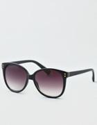 American Eagle Outfitters Ae Black Square Round Sunglasses