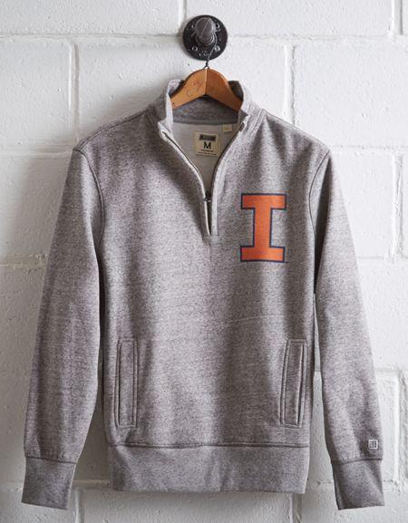 Tailgate Men's Illinois Half-zip Fleece Popover