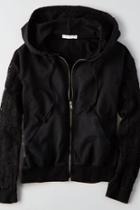 American Eagle Outfitters Don't Ask Why Lace Sleeve Hoodie