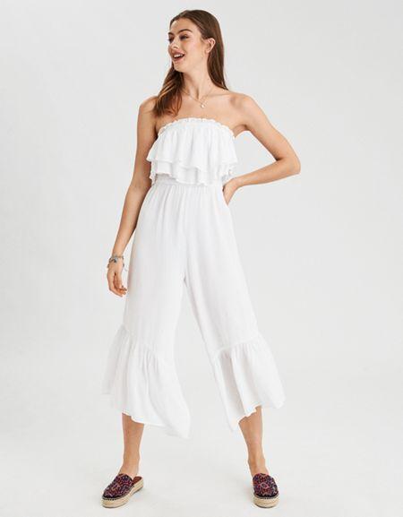 American Eagle Outfitters Ae Double Overlay Tube Jumpsuit