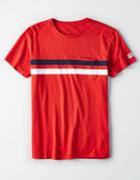 American Eagle Outfitters Ae Americana Striped Pocket T-shirt