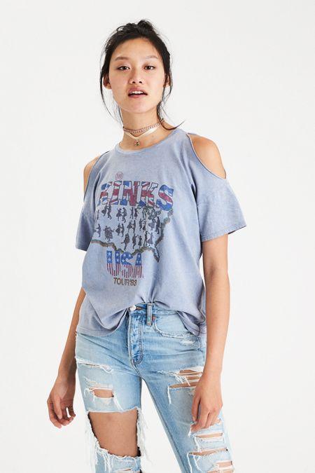 American Eagle Outfitters Live Nation The Kinks Cold Shoulder Graphic T-shirt