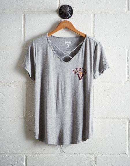 Tailgate Women's Virginia Tech Cage Front Tee