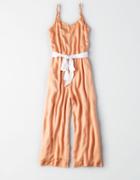 American Eagle Outfitters Don't Ask Why Waist Tie Wide Leg Jumpsuit