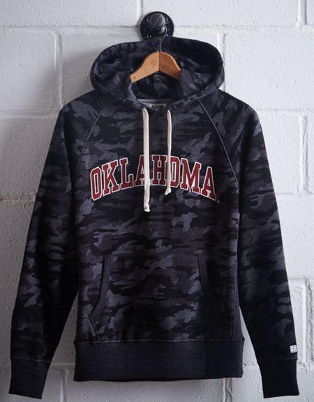 Tailgate Men's Oklahoma Popover Camo Hoodie