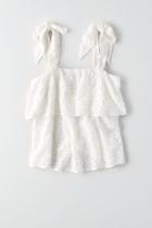 American Eagle Outfitters Ae Ruffle Eyelet Tank Top