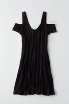 American Eagle Outfitters Ae Soft & Sexy Cold Shoulder Double-v Dress