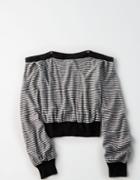 American Eagle Outfitters Ae Cropped Off-the-shoulder Sweater