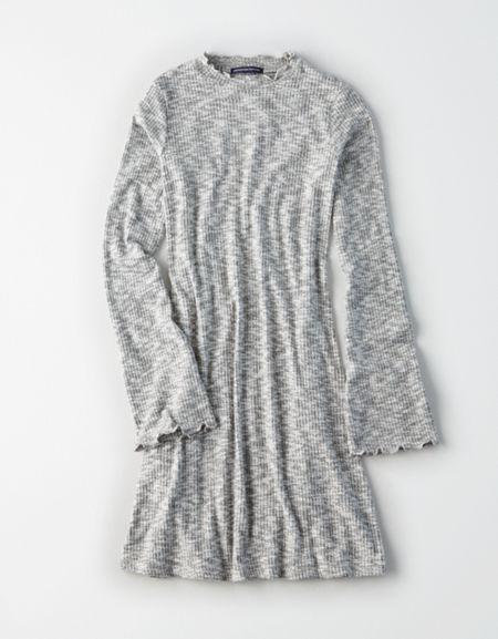 American Eagle Outfitters Ae Lettuce-edge Sweater Dress
