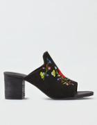 American Eagle Outfitters Ae Embroidered Block Heel Mule