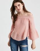 American Eagle Outfitters Ae Off The Shoulder Lace Blouse