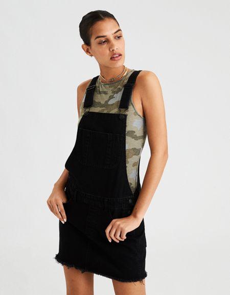 American Eagle Outfitters Ae Black Overall Skirt