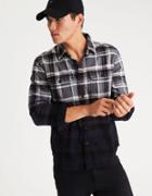 American Eagle Outfitters Ae Dip Dye Rugged Flannel Shirt