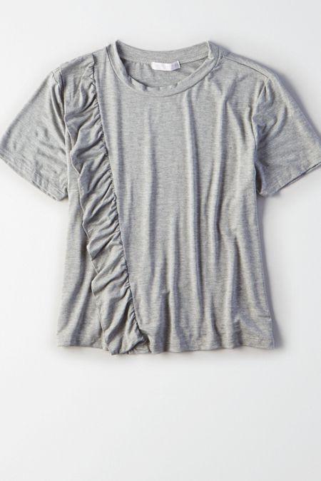 American Eagle Outfitters Don't Ask Why Ruffle T-shirt
