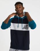 American Eagle Outfitters Ae Colorblock Throwback Cotton Sweatshirt