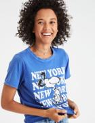 American Eagle Outfitters Peanuts Nyc Shrunken Graphic Tee