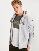American Eagle Outfitters Ae Zip-up Graphic Fleece Hoodie