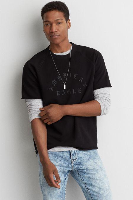 American Eagle Outfitters Ae Raw Edge Crew T-shirt