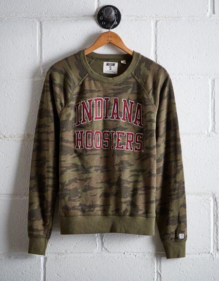 Tailgate Women's Indiana Camo Fleece Sweatshirt