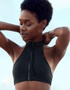 Aerie Zipper Crop Bikini Top