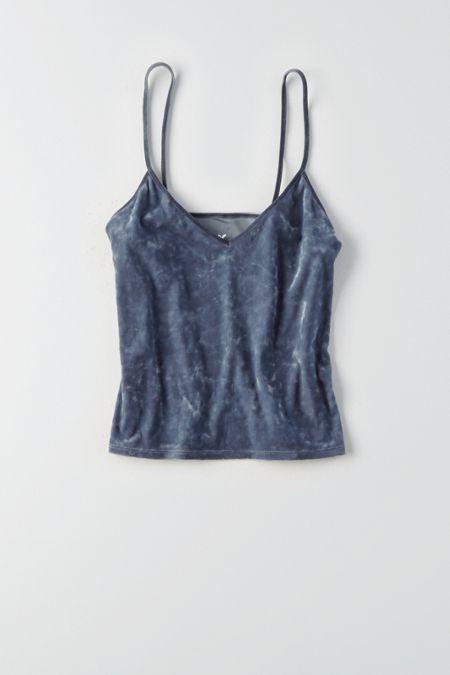 American Eagle Outfitters Ae Crushed Velvet Cami Tank