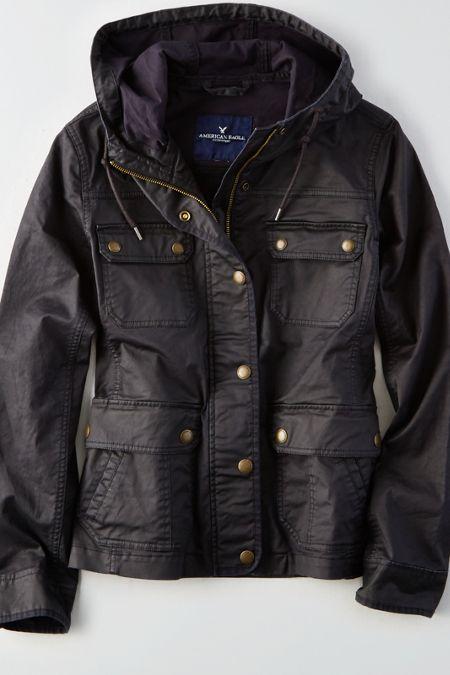 American Eagle Outfitters Ae Waxed Cotton Utility Jacket