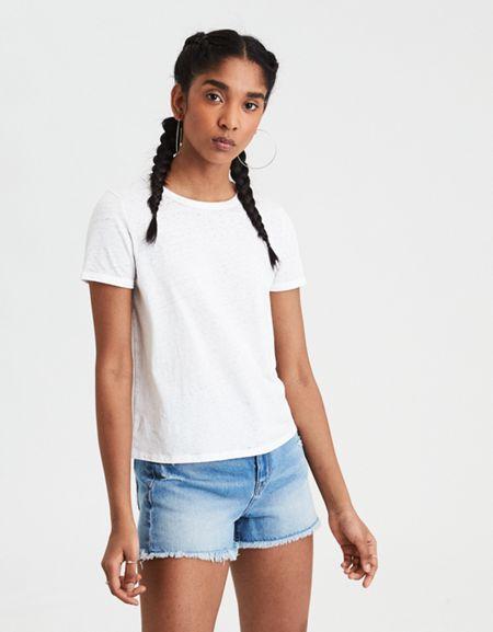 American Eagle Outfitters Ae Classic Burnout Crew Neck T-shirt