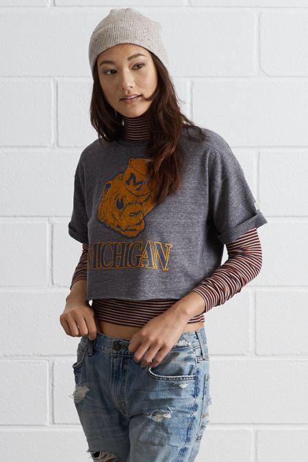 Tailgate Michigan Cropped Sweatshirt
