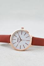 American Eagle Outfitters Breda Joule Rose Gold & Brown Watch