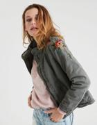 American Eagle Outfitters Ae Embroidered Military Jacket