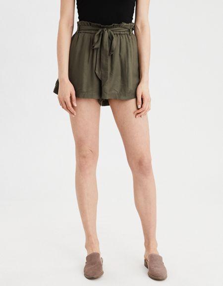 American Eagle Outfitters Ae Solid Paperbag Short