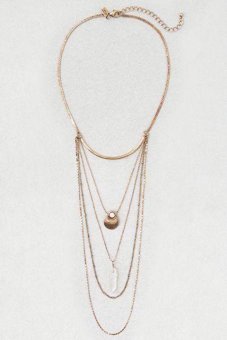 American Eagle Outfitters Ae Opal Stone Layered Necklace