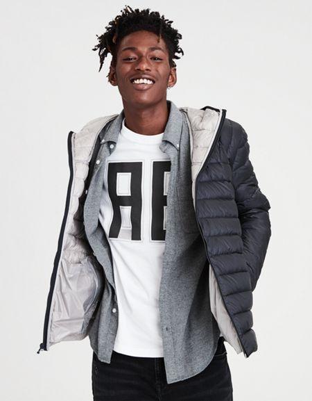 American Eagle Outfitters Ae Lightweight Packable Puffer Jacket