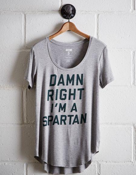 Tailgate Women's Michigan State Scoop Neck Tee