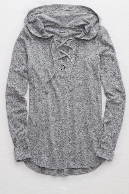 Aerie Plush Side Slit Hoodie